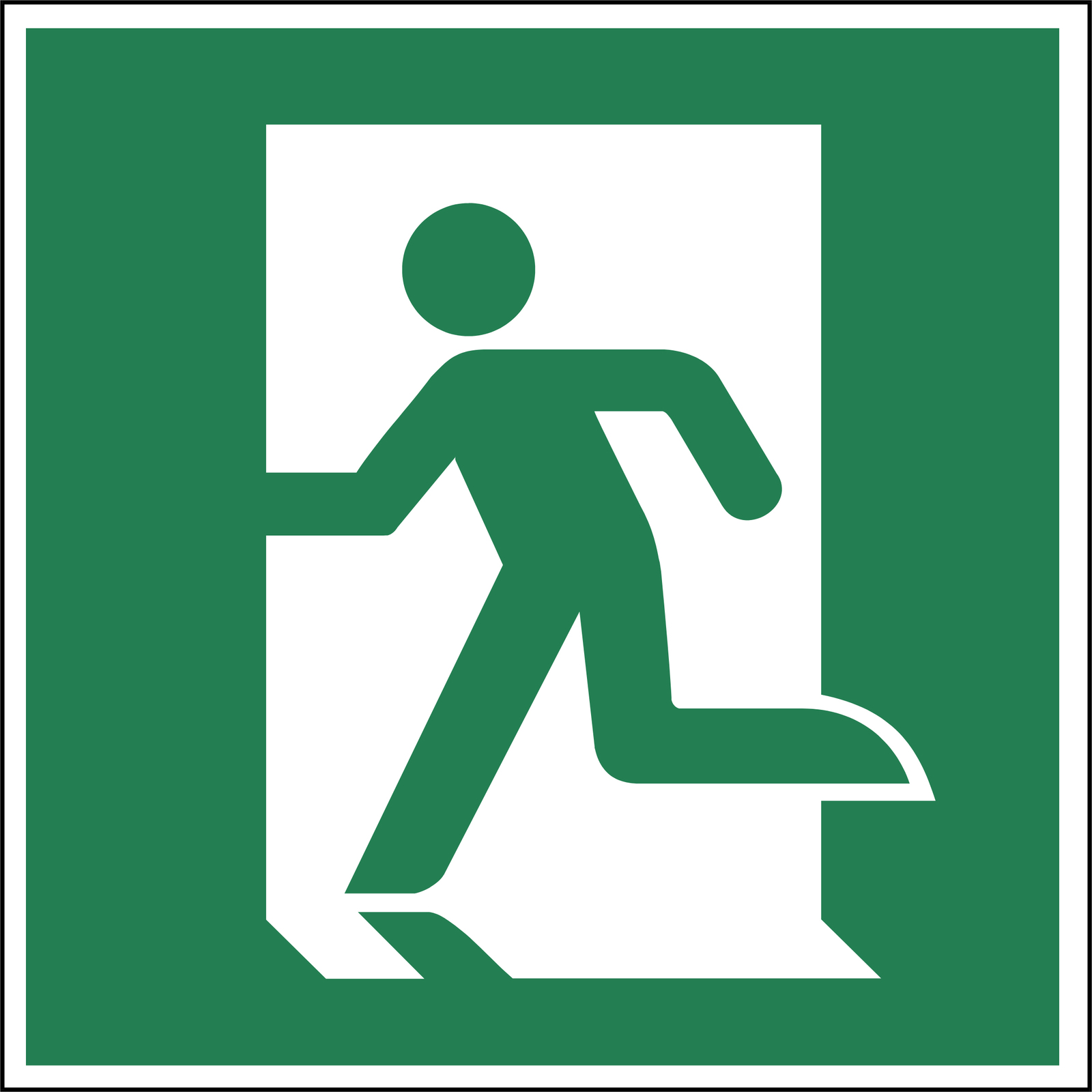 9225-14071-015 - Fluchtwegsschild Fluchtweg - Notausgang linkslaufend 9225-14071-015 - Fluchtwegsschild Fluchtweg - Notausgang linkslaufend