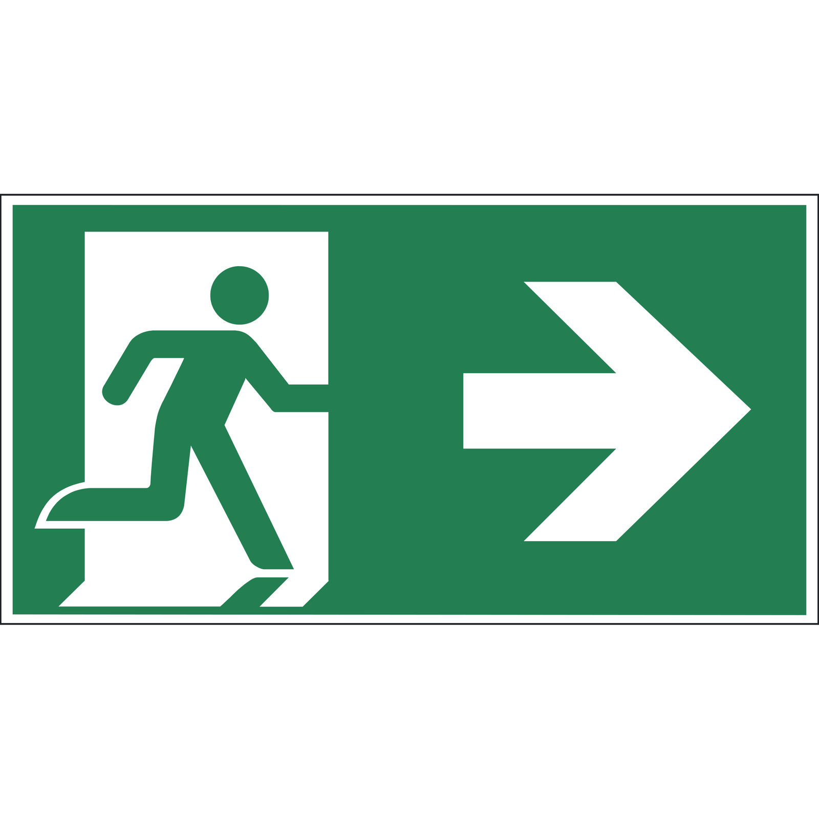 9225-14167-030 - schild notausgang mit zusatzzeichen rechts 9225-14167-030 - schild notausgang mit zusatzzeichen rechts