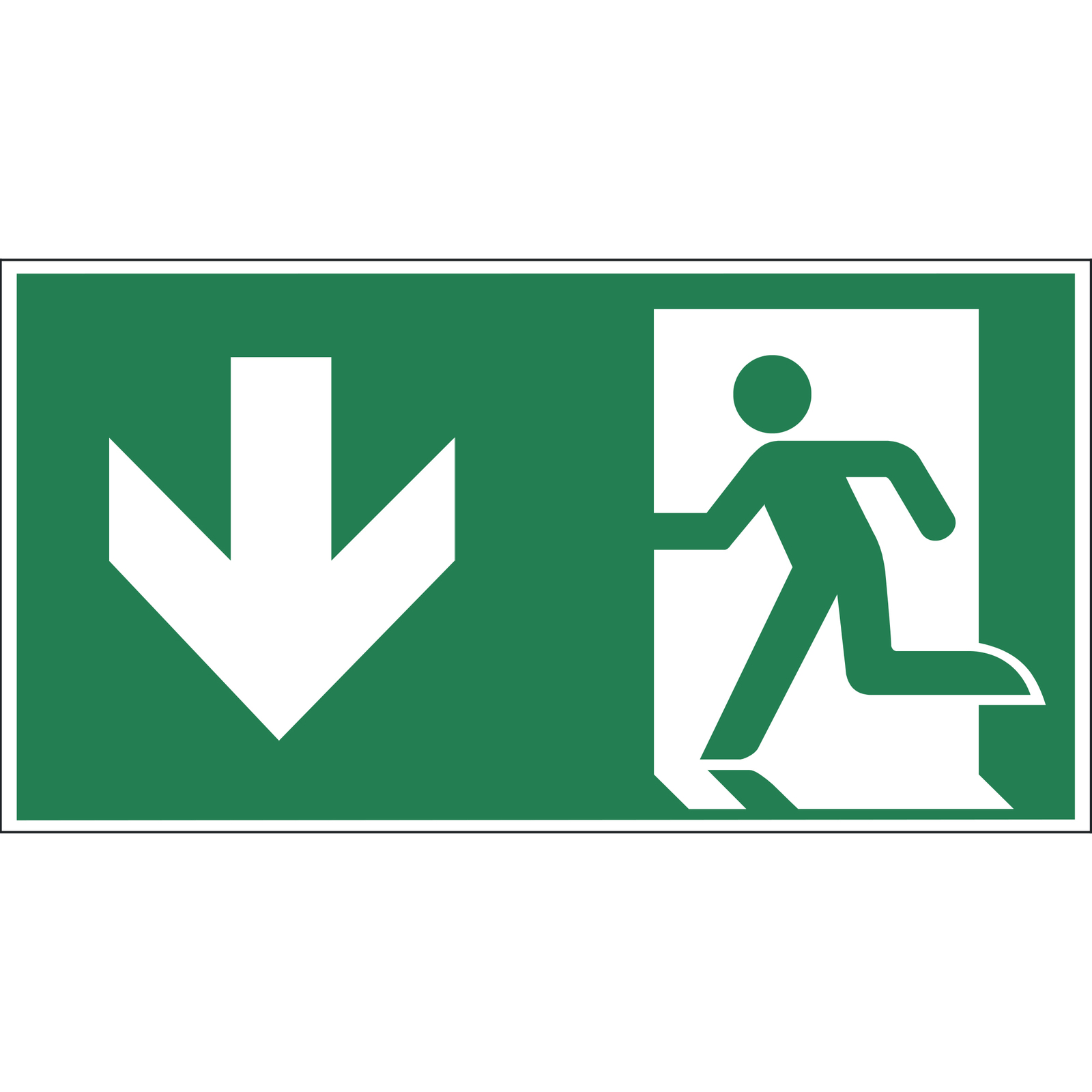 9225-14187-030 - schild notausgang mit zusatzzeichen unten 9225-14187-030 - schild notausgang mit zusatzzeichen unten