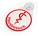 9108-02096-001 - Hinweisschild Hausbesuch rot
