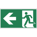 9225-14157-030 - Kombi-Schild "Notausgang und Richtungspfeil links"
