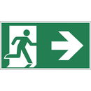 9225-14167-030 - Kombi-Schild "Notausgang und Richtungspfeil rechts"